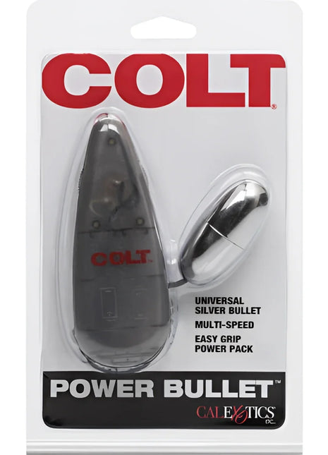 Colexotics colt mult-speed power pak geschoß silberfarbener, schwarz-griff mit chrom finish vibrierender massagestab