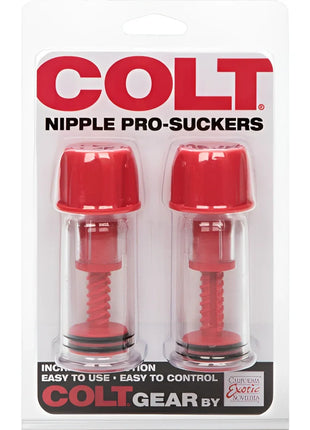 Red plastik nippen pro-sucker im klaren paket von calexotics colt für stimulierende saugwirkung
