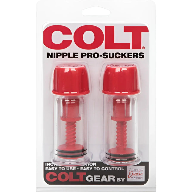 Red plastik nippen pro-sucker im klaren paket von calexotics colt für stimulierende saugwirkung