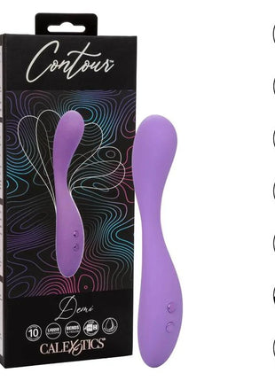 Calexotics contour demi violet lila silikon-sexspielzeug mit schlankem, gebogenem design und zwei steuerungstasten
