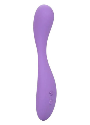 Violetter silikon-vibrationsstab mit zwei kreisförmigen steuerknöpfen von calexotics contour demi violet
