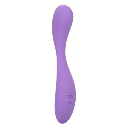 Violetter silikon-vibrationsstab mit zwei kreisförmigen steuerknöpfen von calexotics contour demi violet