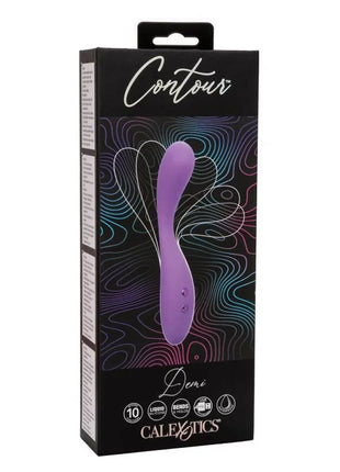 Violettes silikon-erotisches spielzeug im schwarzen verpackungskarton contour demi von calexotics