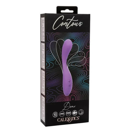 Violettes silikon-erotisches spielzeug im schwarzen verpackungskarton contour demi von calexotics