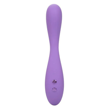 Lila silikon vibrierender zauberstab von calexotics contour demi violet mit zwei runden steuerungstasten