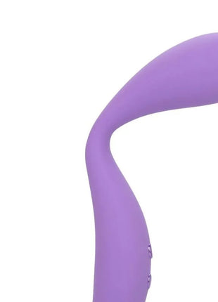 Purple silikonspielzeug mit gebogenem tropfenförmigem kopf und glatter oberfläche von calexotics contour demi violet
