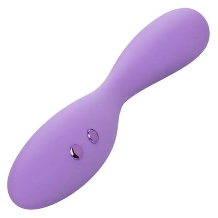 Lila silikon vibrator mit zwei metallischen knöpfen von calexotics contour demi violet