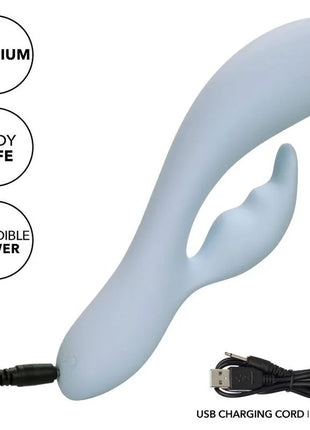 Leichthalbblaues silikon erwachsenen spielzeug mit ergonomischem design und integriertem usb ladeanschluss von calexotics contour kali blau