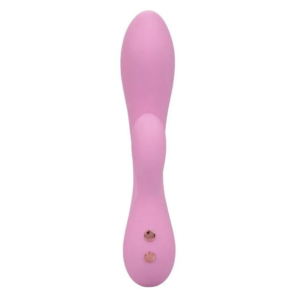 CaleXotics contour zoie rosa pink silikon vibrator mit zwei rosegold steuerknöpfen am unteren ende