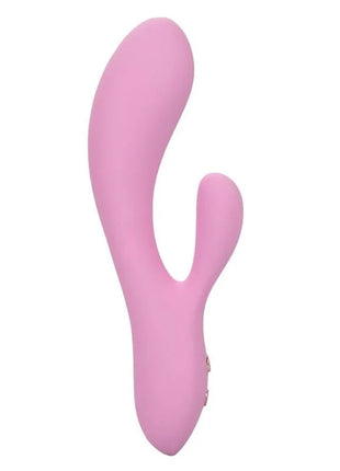 Pink silikon dualköpfiger vibrator mit glatten runden konturen und ergonomischem design von CalExotics Contour Zoie Rosa