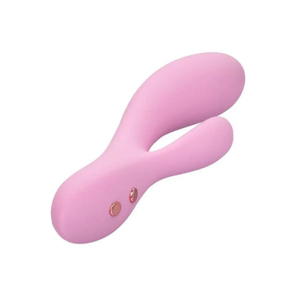 Rosa silikon vibrierender Kaninchenförmiger vibrator mit roségold bedienknöpfen von CalExotics contour zoie rosa