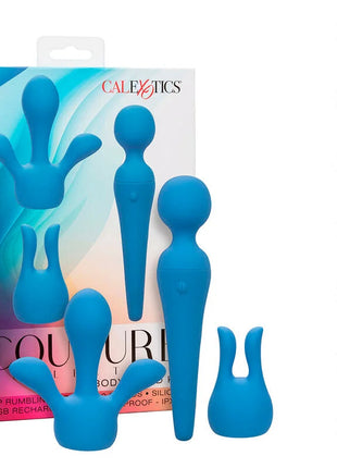 Blauer 3er set silikonvibratoren von calextics mit 10 vibrationsmodi für vielseitigen gebrauch