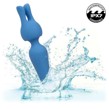 Blauer silikon rabbit vibrator mit ipx7 wasserdichtigkeit und 10 vibrationsstufen von calexotics couture kit