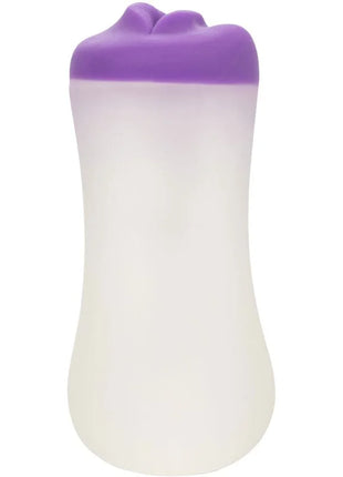 CaleXotics deep throat grip silikonsqueeze flasche weiß mit lila fußförmigem deckel