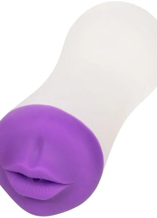 Calexotics deep throat grip mit lila silikonlippen und weißem, glattem körper aus silikon