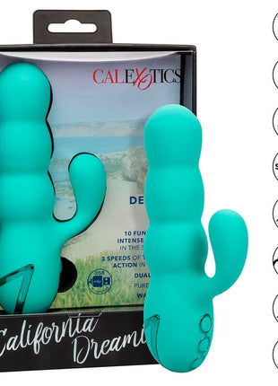 Teal silikon kaktusförmiger vibrator mit dualmotoren und usb wiederaufladbarem design von calexotics