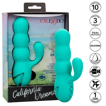 Teal silikon kaktusförmiger vibrator mit dualmotoren und usb wiederaufladbarem design von calexotics