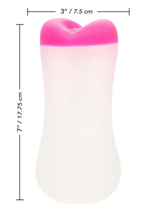 CaleXotics der greifer deep ass grip silikonspielzeug in rosa und durchsichtig mit herzförmiger spitze
