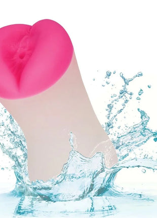 Pink und beige silikon erwachsenenspielzeug mit herzförmigem kopf calexotics der greifer deep ass grip