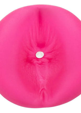 CaleXotics der greifer deep ass grip pinker runder stressabbau toy mit weicher squishy textur und weißem knopfeinsatz