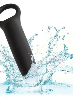 Black sleek ergonomic bottle opener with smooth matte finish and rounded handle from CalExotics Dilator-Trio