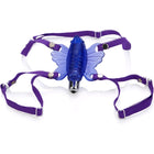 Purple butterfly-förmiges drahtloses adult toy mit durchscheinenden blauen flügeln und metallischem silberboden von CalExotics