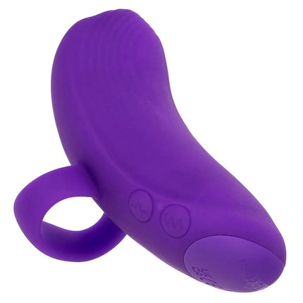 Calexotics envy handmassager mit rollball in lila aus silikon mit integriertem gebogenem wand und zwei steuerknöpfen