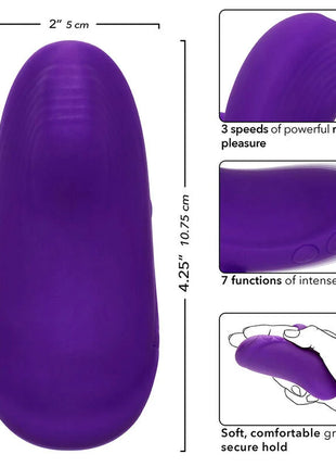 Purple silikon handmassager mit rollball und 7 vibrationen von calexotics mit ergonomischem griff