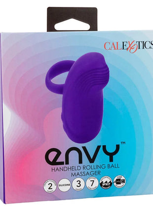 Purple silikon handmassager mit rollball und 7 vibrationen von calexotics für entspannung