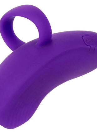 Lila silikonhandmassager von calexotics mit rollball, 7 vibrationen und einer eingeprägten power-taste