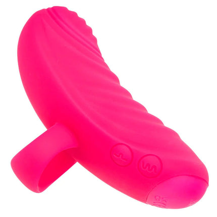 Vibranter rosa silikon handmassager mit rollball und zwei bedientasten von CALEXOTICS mit 7 vibrationen