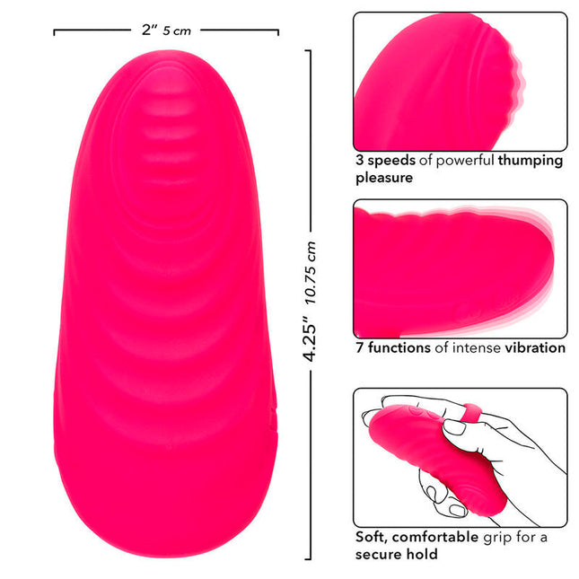 Vibranter rosa silikon handmassager mit rollball und 7 vibrationen von CalExotics mit ergonomischem griff