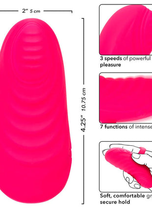 Vibranter rosa silikon handmassager mit rollball und 7 vibrationen von CalExotics mit ergonomischem griff