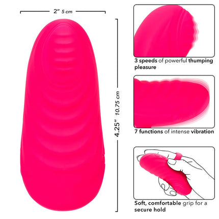 Vibranter rosa silikon handmassager mit rollball und 7 vibrationen von CalExotics mit ergonomischem griff