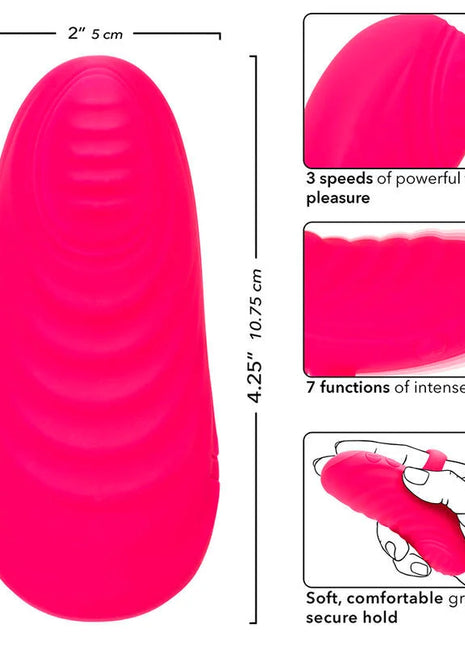Vibranter rosa silikon handmassager mit rollball und 7 vibrationen von CalExotics mit ergonomischem griff