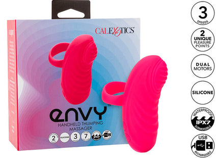 Helle pinke silikon-handmassager mit rollball, dualmotoren und 7 vibrafunktionen von calexotics
