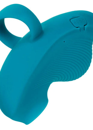 Teal silikon handmassager mit schlaufe und strukturierter griffoberfläche von calexotics envy handrolling ball massager 7 vibrationen