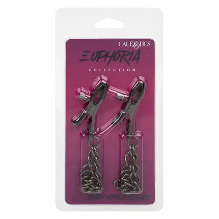 Schwarze ketten-nippelklammern aus metall 14,5 cm aus der euphoria kollektion von calexotics