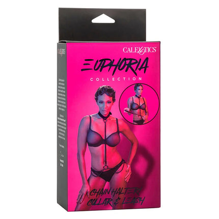 Calexotics euphoria kettenhalfterhalsband und leine schwarz aus metall mit kette und halsband für binderole