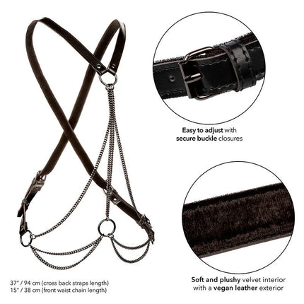 CALEXOTICS – Euphoria Multichain Harness Premium Schwarz - Damen Körpergeschirre