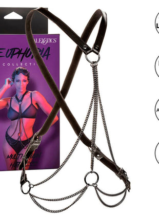 CALEXOTICS – Euphoria Multichain Harness Premium Schwarz - Damen Körpergeschirre