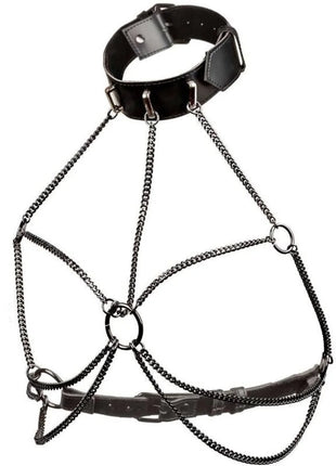 CALEXOTICS – Euphoria Plus Size Mehrketten-Halsband-Geschirr Schwarz - Brust-Harness