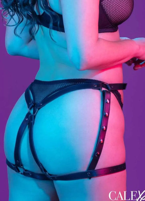 CALEXOTICS – Euphoria Plus Size Mehrketten-Oberschenkelgeschirr Schwarz - Oberschenkelgeschirr