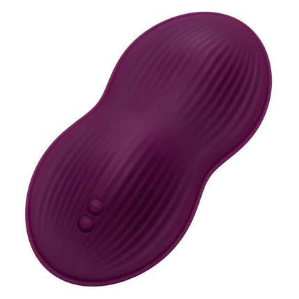 Calexotics fernbedienung dual rider lila silikon massager mit nussförmigem design und feiner rilletektur