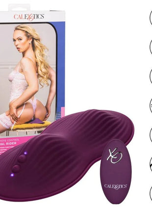 Purple silikon fernbedienung dual rider spielzeug mit passendem ovalem controller von calexotics