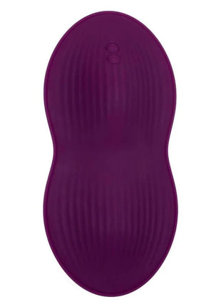 CaleXotics fernbedienung dual rider lila silikon vibrator in erdnussform für vielseitige massage