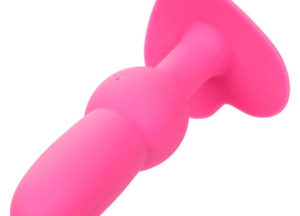 Roser silikon analplug mit herzförmigem flansch und perlensonde von calexotics mit 10 vibrationen
