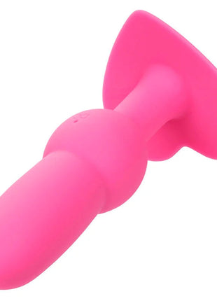 Roser silikon analplug mit herzförmigem flansch und perlensonde von calexotics mit 10 vibrationen
