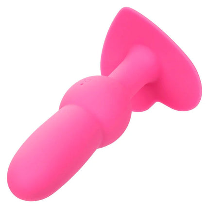 Roser silikon analplug mit herzförmigem flansch und perlensonde von calexotics mit 10 vibrationen