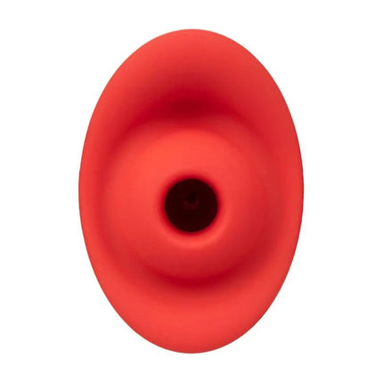 Roter silikon-saugnapf mit zentraleröffnung aus dem calexotics french kiss suck and play set